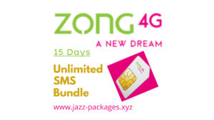 Zong 15 Days Unlimited SMS Bundle